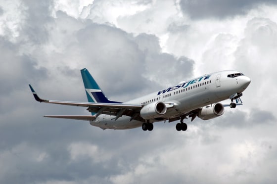 Canadian airline WestJet's Boeing 737-800s are among North America's best commercial jets to fly in terms of economy-class legroom. They offer a comfortable 34-inch seat pitch. 